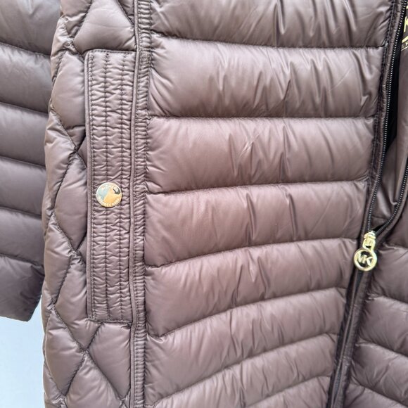 MICHAEL KORS Quilted Down Puffer Jacket Removable Hood Packable Plus 3X NWT - Picture 13 of 13